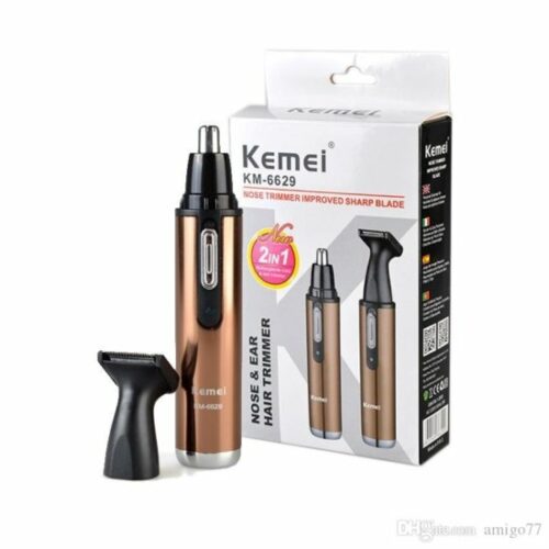KM-6629 Electric Shaving 2 in 1 Nose Hair Trimmer Safe Face Care