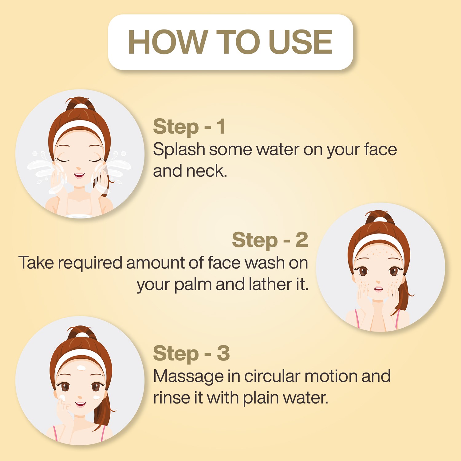 how to use face wash