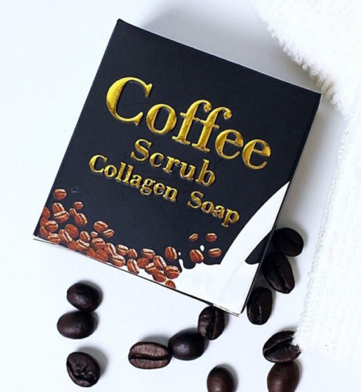 coffee scrub collagen soap