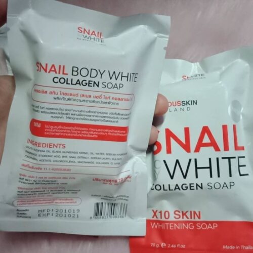 snail white collagen soap