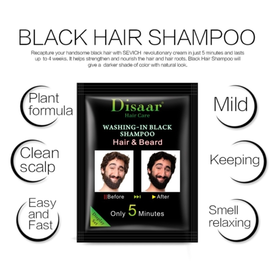 Disaar Hair & Beard Black Shampoo